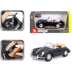 Bburago 18-22078 Bijoux Porsche 356B Cabriolet (1961) - Modellino in scala 1:24, colori: Assortiti