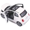 Bburago - Fiat 500 (2007) Bianco, Auto Diecast in Scala 1:24, Replica Dettagliata con Porte e Cofano Apribili, Licenza Ufficial