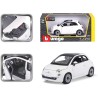 Bburago - Fiat 500 (2007) Bianco, Auto Diecast in Scala 1:24, Replica Dettagliata con Porte e Cofano Apribili, Licenza Ufficial