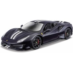 Bburago Ferrari 488 Pista (2018): modello auto in scala 1:24, Ferrari Race & Play serie, porte mobili, blu (18-26026B)
