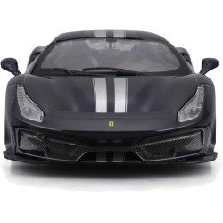 Bburago Ferrari 488 Pista (2018): modello auto in scala 1:24, Ferrari Race & Play serie, porte mobili, blu (18-26026B)