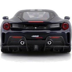 Bburago Ferrari 488 Pista (2018): modello auto in scala 1:24, Ferrari Race & Play serie, porte mobili, blu (18-26026B)