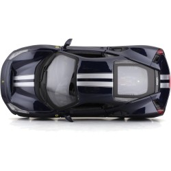 Bburago Ferrari 488 Pista (2018): modello auto in scala 1:24, Ferrari Race & Play serie, porte mobili, blu (18-26026B)