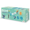 Smoby - Monopattino 2 ruote Stitch, struttura in metallo, manubrio regolabile in altezza, freno posteriore e impugnature di sic