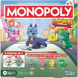 Monopoly Junior, gioco da tavolo (edizione 2026) | 2 giochi in 1 per bambini e bambine più piccoli | dai 4 anni in su | da 2 a 