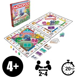 Monopoly Junior, gioco da tavolo (edizione 2026) | 2 giochi in 1 per bambini e bambine più piccoli | dai 4 anni in su | da 2 a 