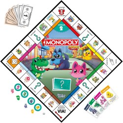 Monopoly Junior, gioco da tavolo (edizione 2026) | 2 giochi in 1 per bambini e bambine più piccoli | dai 4 anni in su | da 2 a 