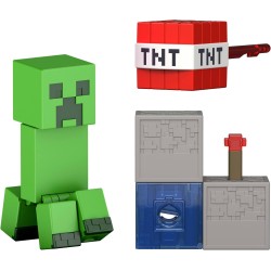 Mattel - Minecraft, Creeper Action Figure con Accessori