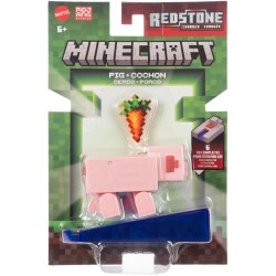 Mattel - Minecraft Redstone Charged Series Pig - Action figure da 8,3 cm
