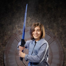Star Wars Hasbro, Lightsaber Forge Kyber Core Darksaber, Spada Laser Giocattolo Elettronica dei Personaggi della Serie, Design 