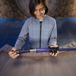 Star Wars Hasbro, Lightsaber Forge Kyber Core Darksaber, Spada Laser Giocattolo Elettronica dei Personaggi della Serie, Design 