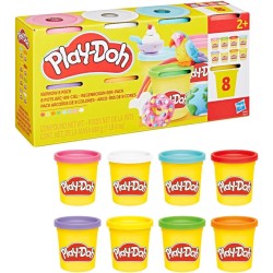 Hasbro Play-Doh 8 colori dell arcobaleno, vasetti di pasta modellabile da 85 g, attività manuale, dai 3 anni in su