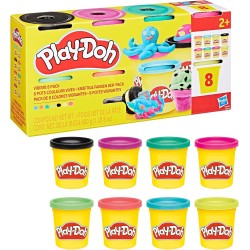 Hasbro Play-Doh 8 Colori vivaci, vasetti di pasta modellabile da 85 g