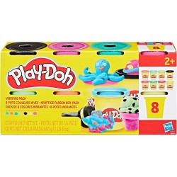 Hasbro Play-Doh 8 Colori vivaci, vasetti di pasta modellabile da 85 g
