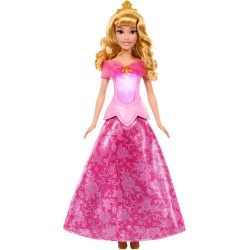 Mattel Disney Princess Bambola Aurora Magico LooK con Abito con Luci