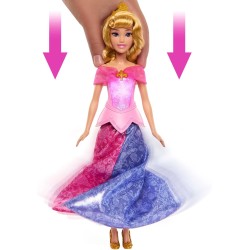 Mattel Disney Princess Bambola Aurora Magico LooK con Abito con Luci