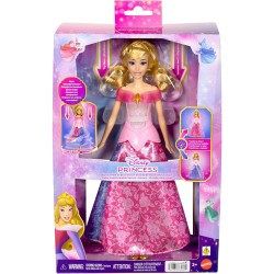 Mattel Disney Princess Bambola Aurora Magico LooK con Abito con Luci