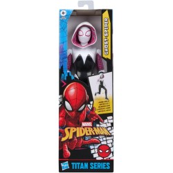 MaHasbro - Marvel Spider-Man Titan Series, Action figure Deluxe Ghost-Spider da 30 cm, giocattolo di supereroi per bambini dai 