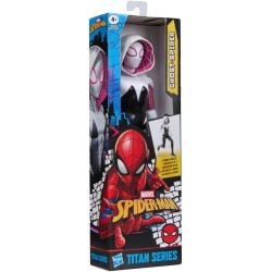 MaHasbro - Marvel Spider-Man Titan Series, Action figure Deluxe Ghost-Spider da 30 cm, giocattolo di supereroi per bambini dai 