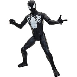 Hasbro - SPIDER-MAN Marvel Titan Series, Action figure Deluxe in costume nero da 30 cm, giocattolo di supereroi per bambini dai