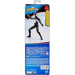 Hasbro - SPIDER-MAN Marvel Titan Series, Action figure Deluxe in costume nero da 30 cm, giocattolo di supereroi per bambini dai