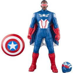 Hasbro - Marvel Avengers Captain America: coraggioso New World Flight Mode action figure con accessori, giocattoli super eroi d