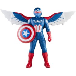 Hasbro - Marvel Avengers Captain America: coraggioso New World Flight Mode action figure con accessori, giocattoli super eroi d