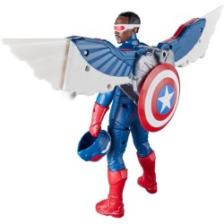 Hasbro - Marvel Avengers Captain America: coraggioso New World Flight Mode action figure con accessori, giocattoli super eroi d