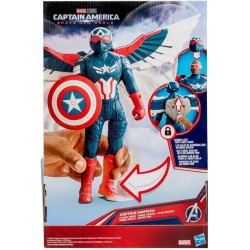 Hasbro - Marvel Avengers Captain America: coraggioso New World Flight Mode action figure con accessori, giocattoli super eroi d