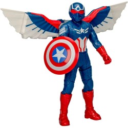 Hasbro - Marvel Avengers Captain America: coraggioso New World Flight Mode action figure con accessori, giocattoli super eroi d