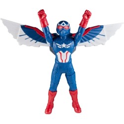 Hasbro - Marvel Avengers Captain America: coraggioso New World Flight Mode action figure con accessori, giocattoli super eroi d
