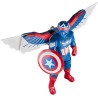 Hasbro - Marvel Avengers Captain America: coraggioso New World Flight Mode action figure con accessori, giocattoli super eroi d