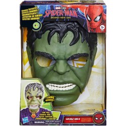 Hasbro - Marvel Studios Spider-Man: Brand New Day, Maschera elettronica parlante di Hulk Selvaggio, giocattolo per roleplay, co