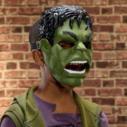 Hasbro - Marvel Studios Spider-Man: Brand New Day, Maschera elettronica parlante di Hulk Selvaggio, giocattolo per roleplay, co