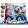 Marvel Spidey and His Amazing Friends Team Spidey Flip and Reveal Cruiser - Veicolo double-face da 27,9 cm con luci, suoni e la