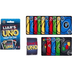 Mattel Games Liar s UNO Gioco di Carte, 7+ anni, 2-10 Giocatori