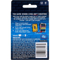 Mattel Games Liar s UNO Gioco di Carte, 7+ anni, 2-10 Giocatori