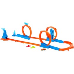 Hot Wheels Track Creator Confezione Triplo Loop con macchinina 1:64