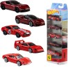 Hot Wheels Confezione da 5 Ferrari in scala 1:64