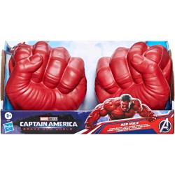Hasbro Captain America Brave New World Villain Role Play Pugni di Hulk Rosso