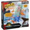 Mattel Games ​Salve le Scimmie Jurassic World La Rinascita, gioco per bambini e famiglia con torre oceanica e spinosauri ispira