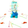 Mattel Games ​Salve le Scimmie Jurassic World La Rinascita, gioco per bambini e famiglia con torre oceanica e spinosauri ispira