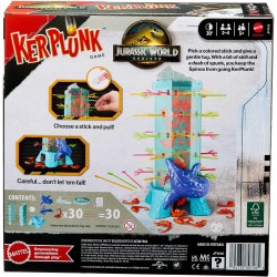 Mattel Games ​Salve le Scimmie Jurassic World La Rinascita, gioco per bambini e famiglia con torre oceanica e spinosauri ispira