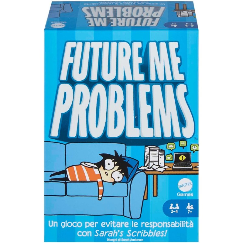 Future Me Problems - gioco di carte di Sarah s Scribbles, con 2 mazzi di carte, da 2 a 4 giocatori, perfetto per le serate di g