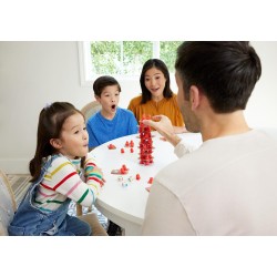 Mattel Games - Castori Costruttori, costruisci la torre traballante e scopri chi la farà cadere, per serate in famiglia e tra a