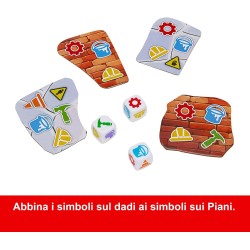 Mattel Games - Castori Costruttori, costruisci la torre traballante e scopri chi la farà cadere, per serate in famiglia e tra a