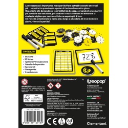 Clementoni x Geopop - All-in Brain, Gioco da Tavolo di Bluff e Scienza 12+ Anni, Poker di Curiosità Scientifiche con Chip e Pla