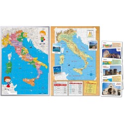 Clementoni - 16594 - Sapientino più - Scopriamo L Italia Smart - Puzzle Cartina Fisica E Politica Italia, Gioco Educativo E di 