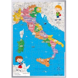 Clementoni - 16594 - Sapientino più - Scopriamo L Italia Smart - Puzzle Cartina Fisica E Politica Italia, Gioco Educativo E di 