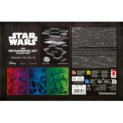 Clementoni - 35163 Star Wars Metamorphic Art Collection - Episode VII VIII IX Nuova Trilogia, Quadro Interattivo 520 Pezzi con 